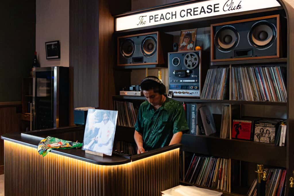 Vinyl Spins at the Peach Crease Club Paired With Drinks Shaken, Stirred & Strained