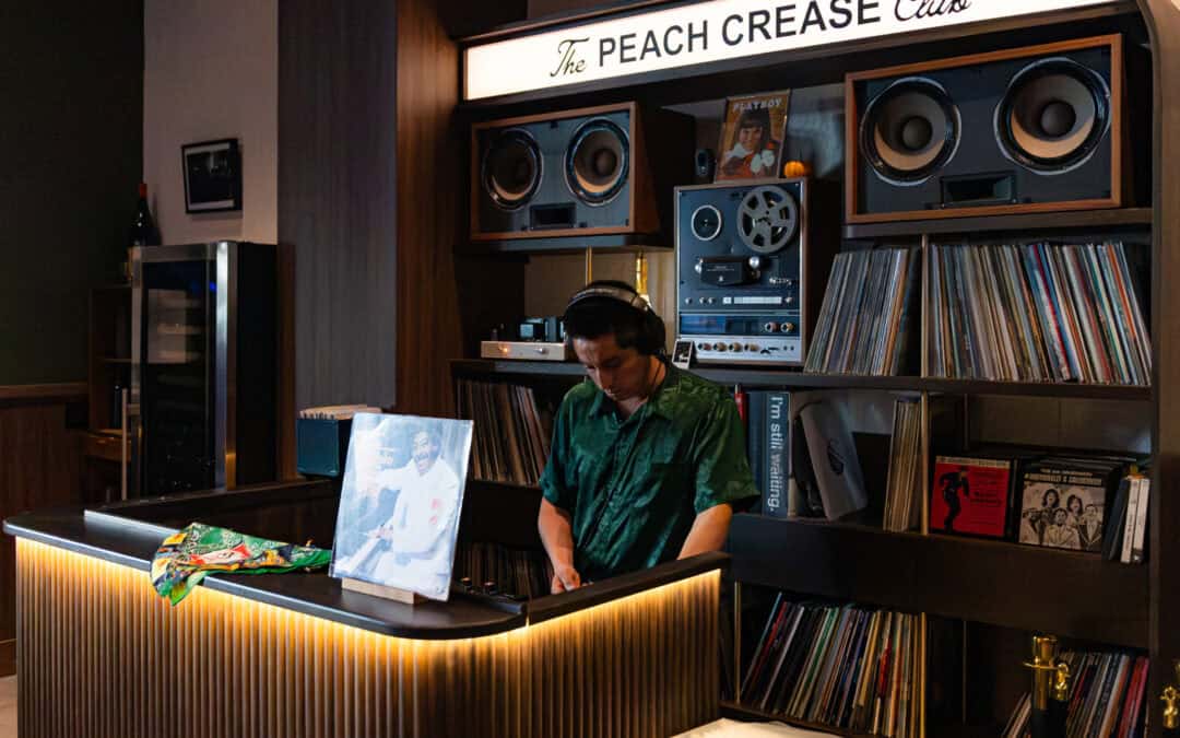 Vinyl Spins at the Peach Crease Club Paired With Drinks Shaken, Stirred & Strained