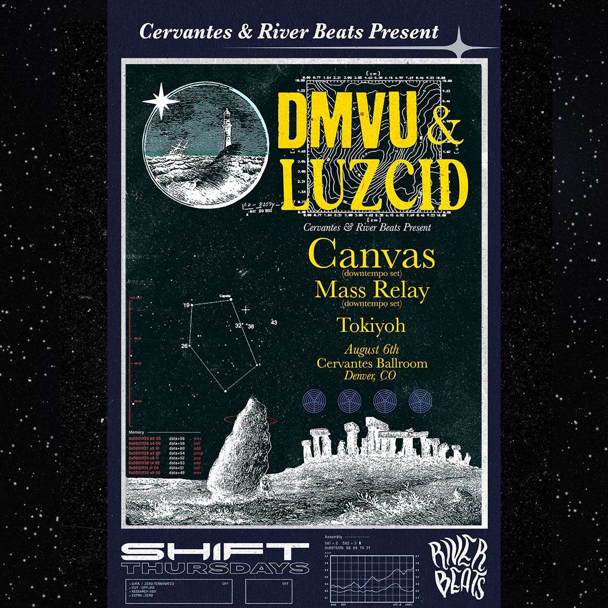 SHIFT Ft. DMVU & Luzcid w/ Canvas, Mass Relay, Tokiyoh