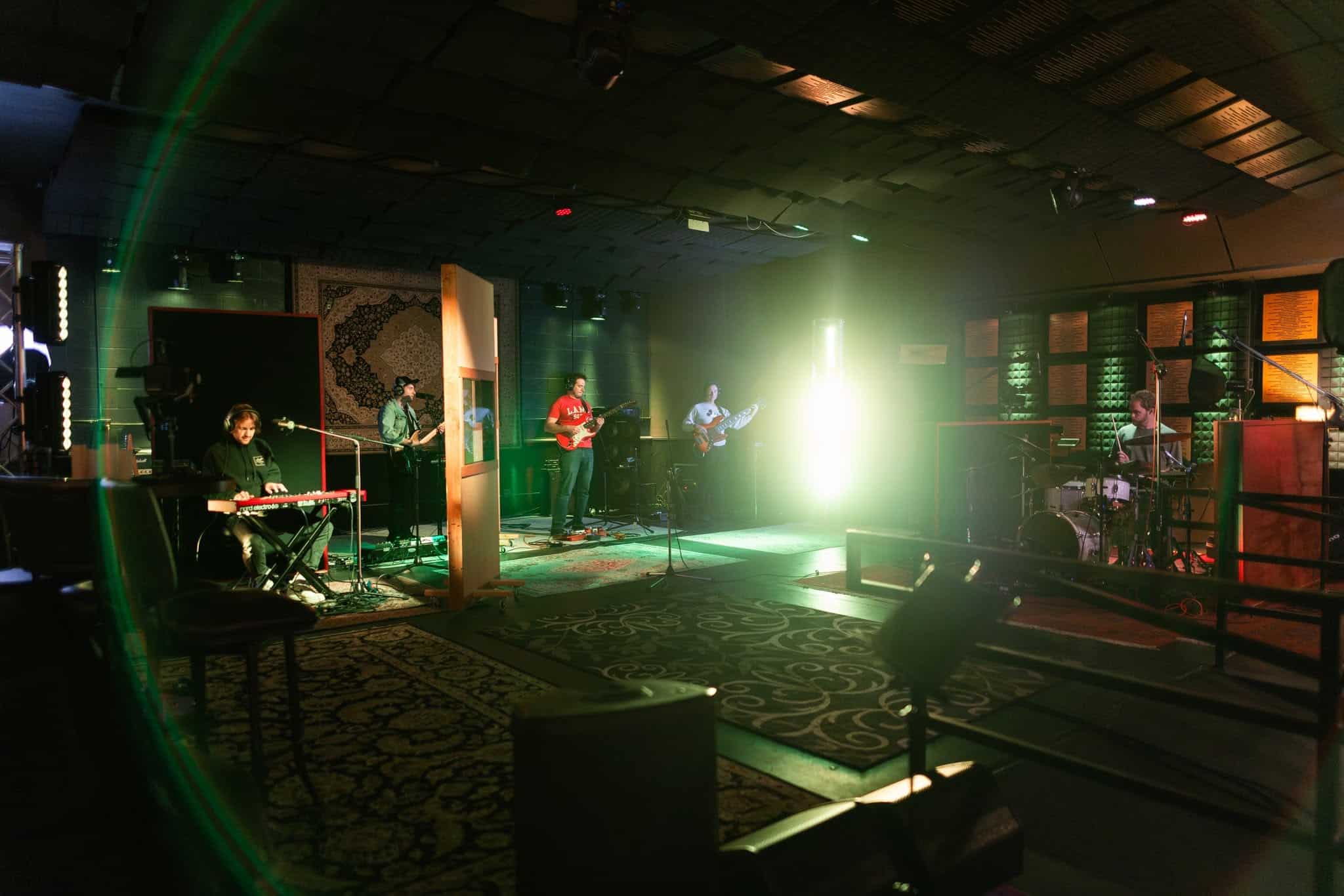 San Leandro Full Band Playing In Studio (wide)