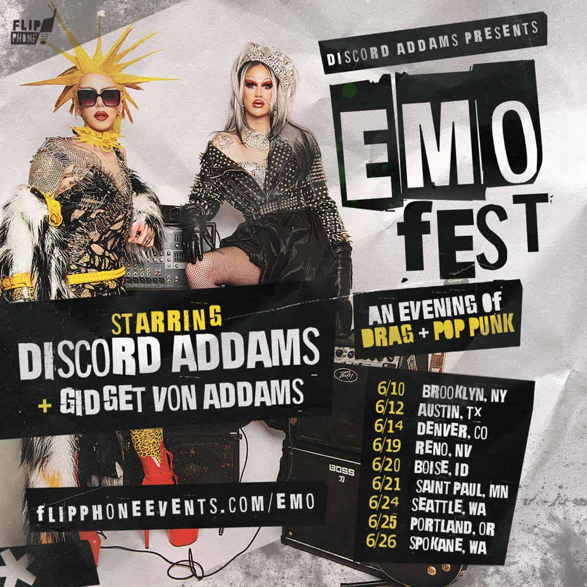 EMO FEST: An Evening of Drag + Pop Punk by Discord Addams