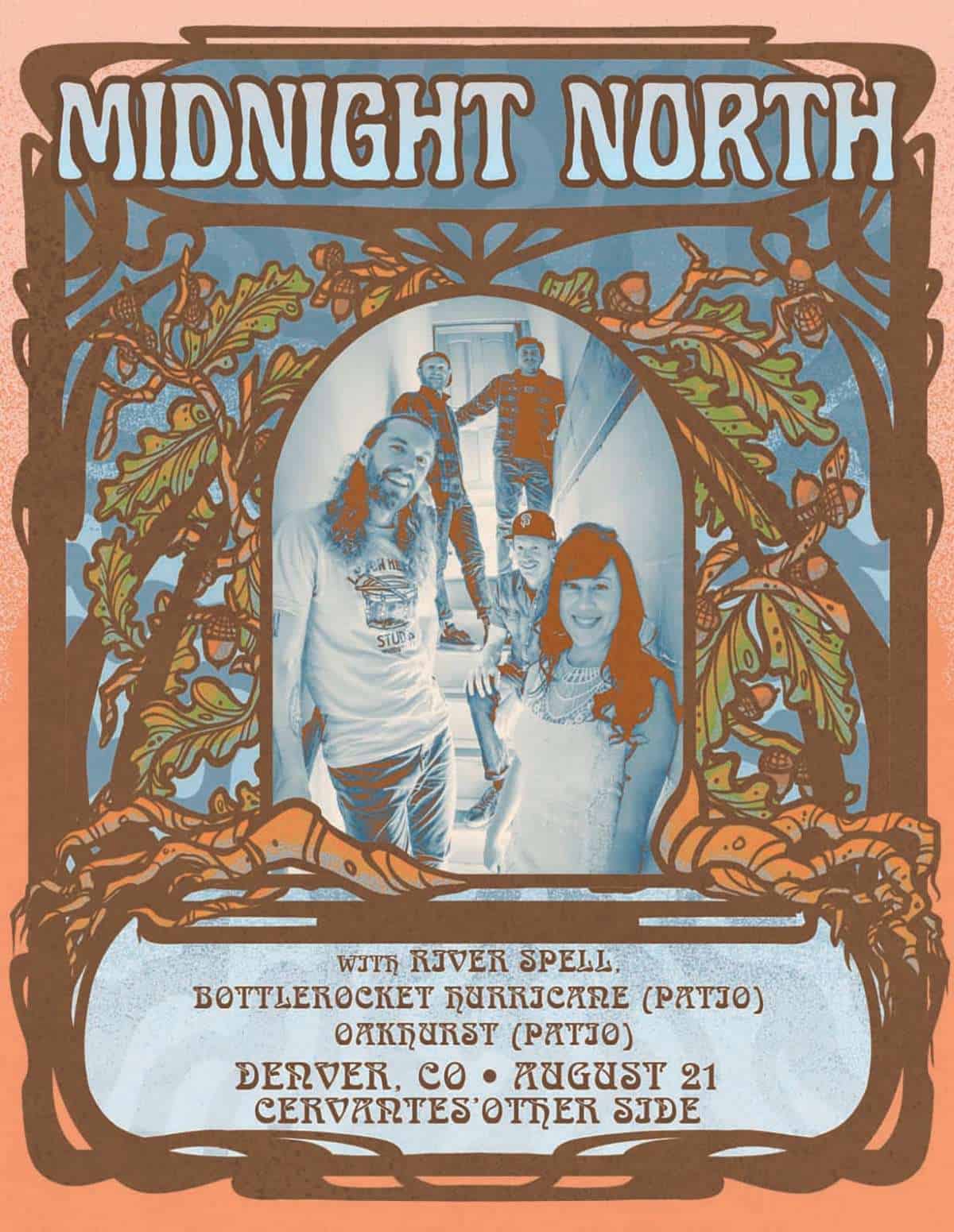 Midnight North w/ River Spell, Bottlerocket Hurricane, Oakhurst (Pop Up Patio Set)