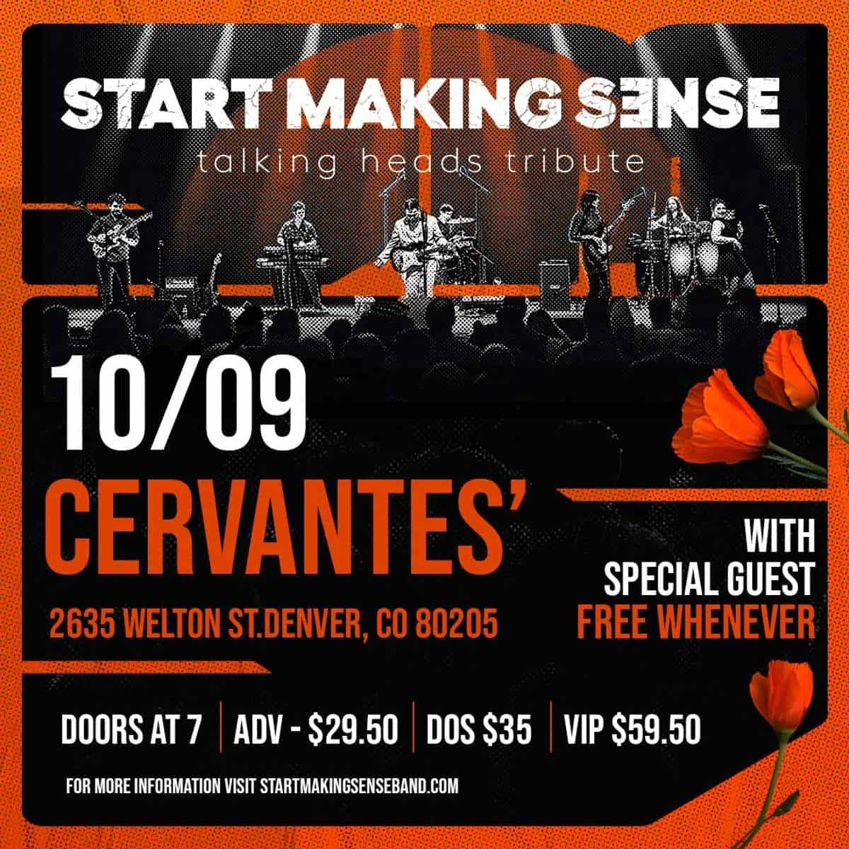 Start Making Sense Talking Heads Tribute W Free Whenever